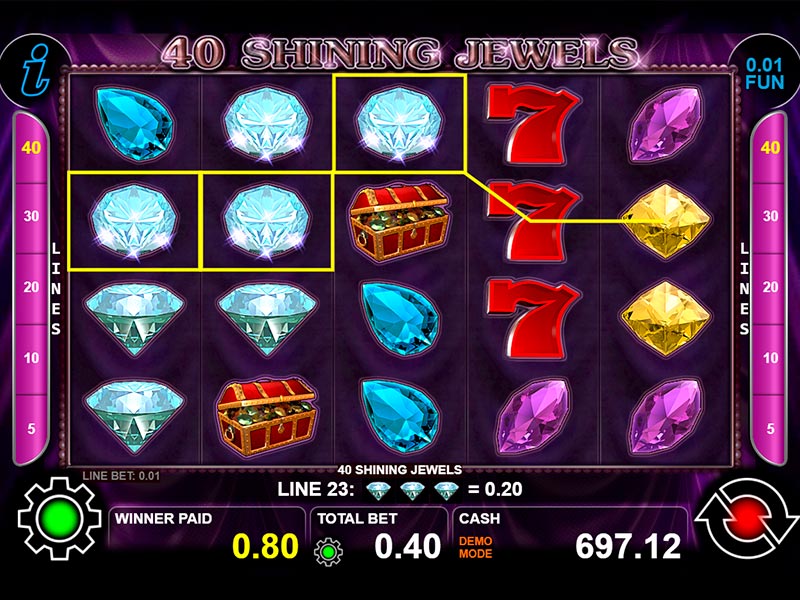 40 Shining Jewels slot by CT Interactive